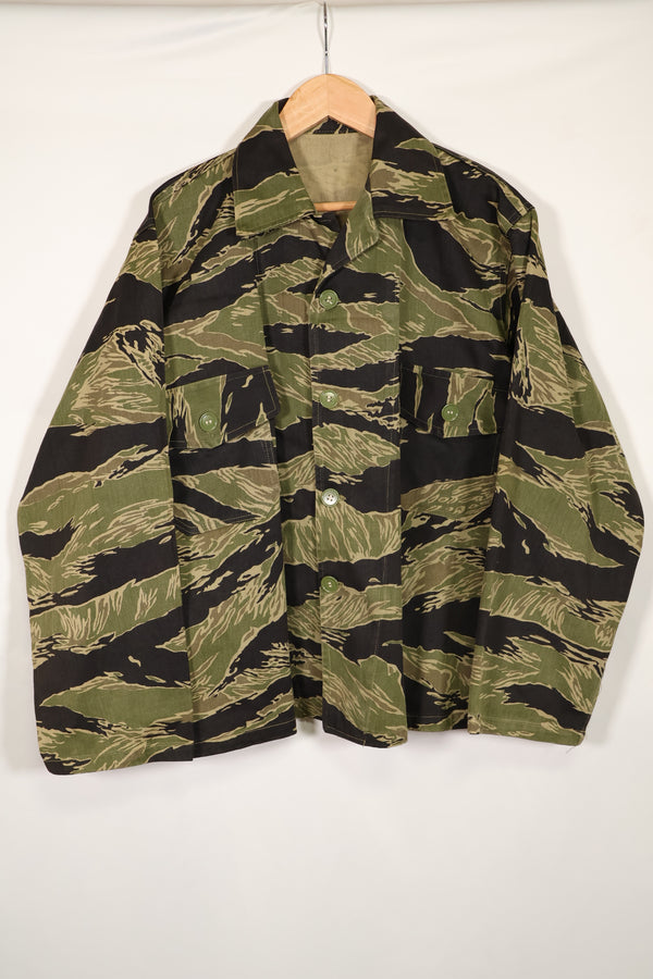 実物　沖縄タイガー　タイガーストライプ　シャツ　テイラーメイドカット　中古品