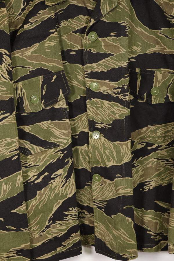 実物　沖縄タイガー　タイガーストライプ　シャツ　テイラーメイドカット　中古品