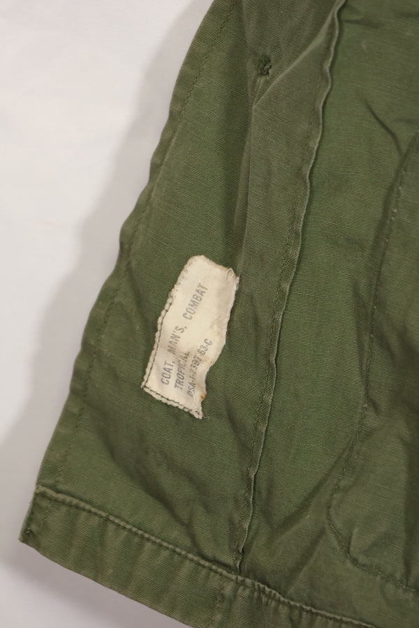 実物　1963年製　1st Model ジャングルファティーグ　ジャケット　パッチ跡あり　退色あり
