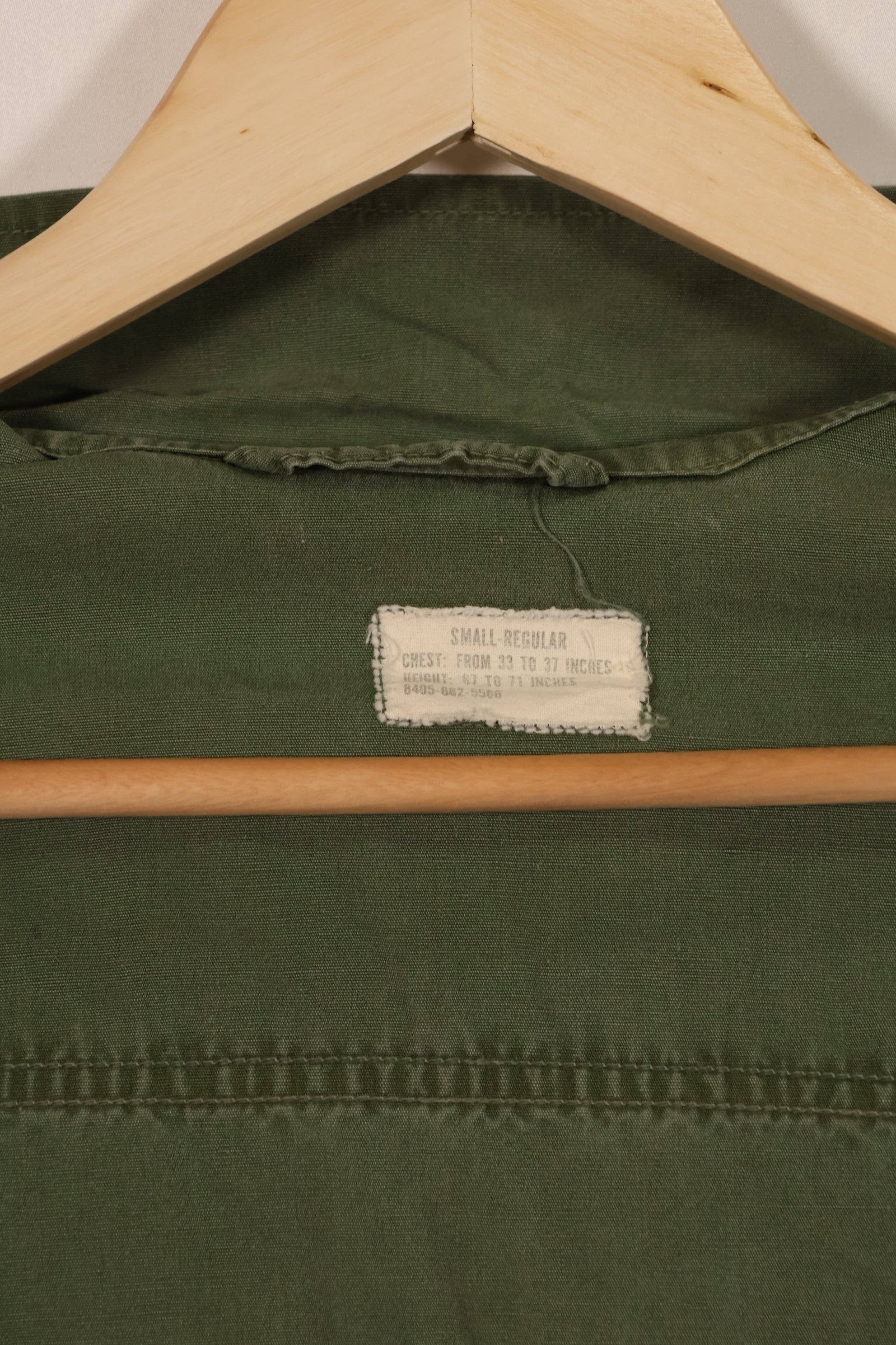 実物　1967年製　3rd Model ジャングルファティーグ　ジャケット　S-R　中古品