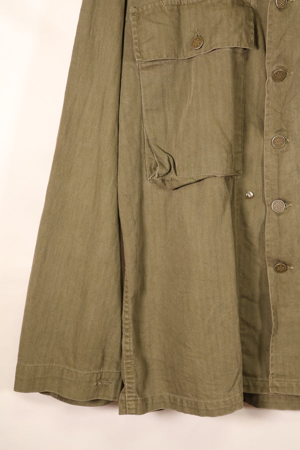 1940年代前半　サイズ 42R　アメリカ陸軍　M43 HBT ユーティリティジャケット　退色あり　中古品