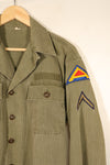 1940年代後半〜50年代　アメリカ陸軍　M-47 HBT　ユーティリティシャツ　パッチ付　中古品