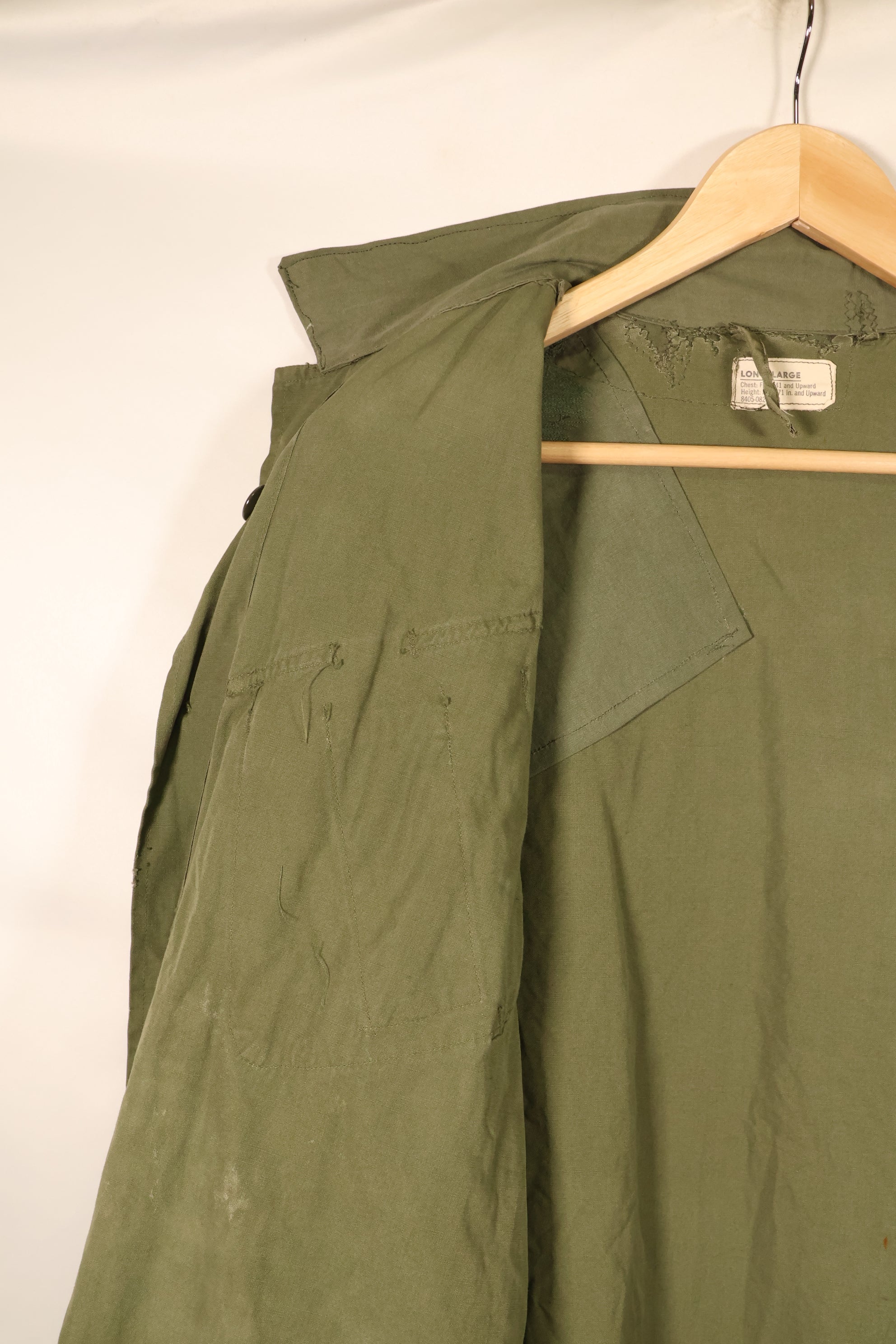 1963 Contract L-L 1st Model Jungle Fatigue Jacket, Repaired, Used