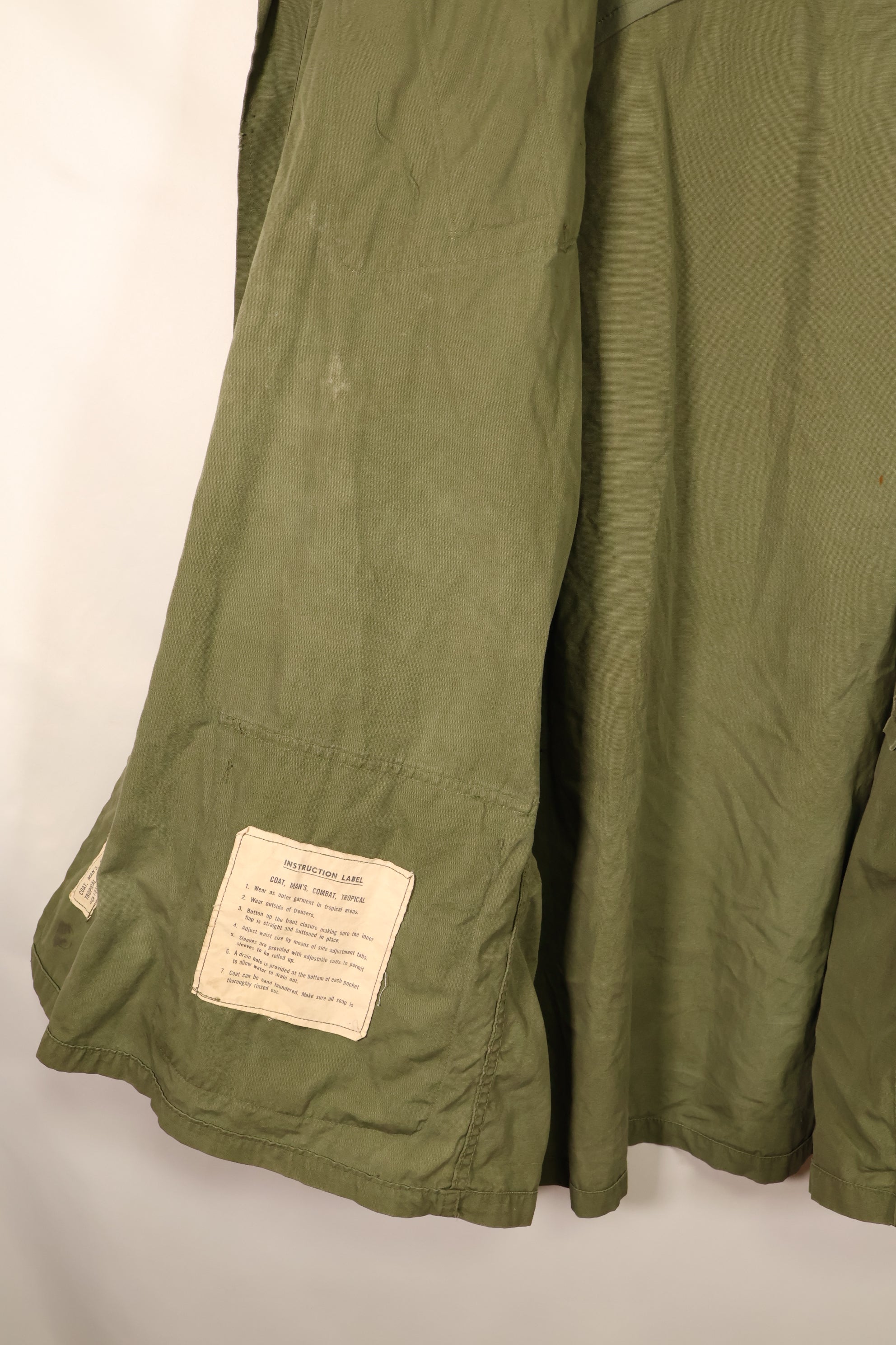 1963 Contract L-L 1st Model Jungle Fatigue Jacket, Repaired, Used