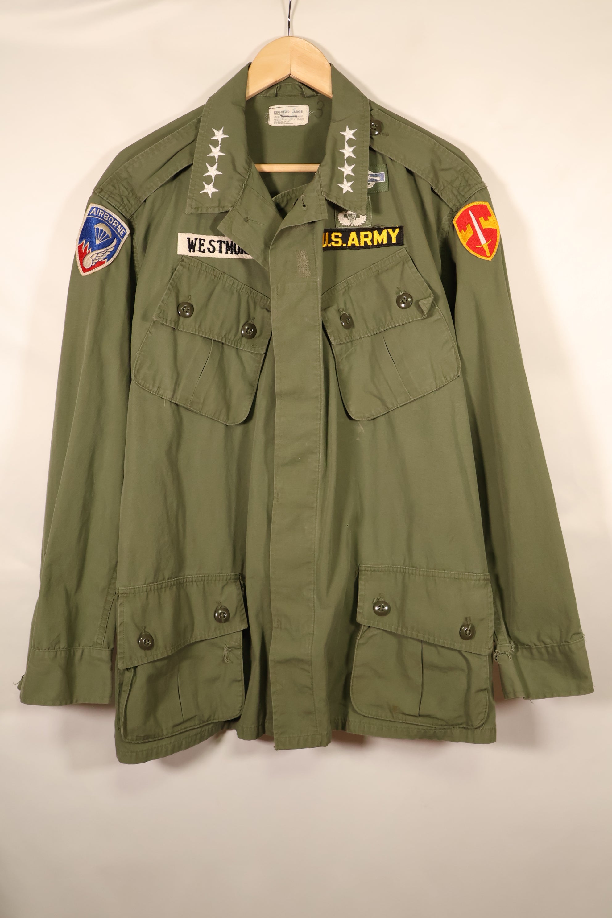 1963年契約　L-R　1st Model ジャングルファティーグ　ジャケット　Westmoreland将軍再現　中古品