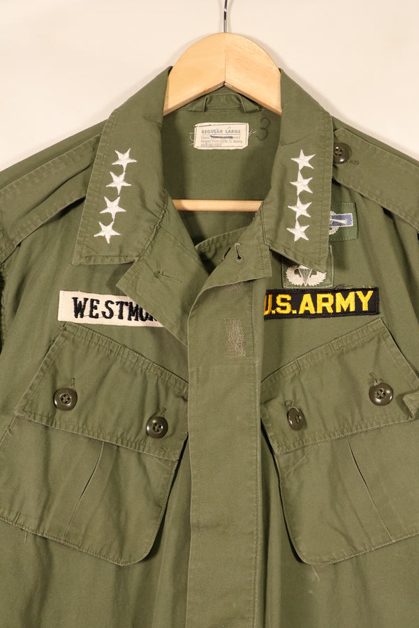 1963年契約　L-R　1st Model ジャングルファティーグ　ジャケット　Westmoreland将軍再現　中古品