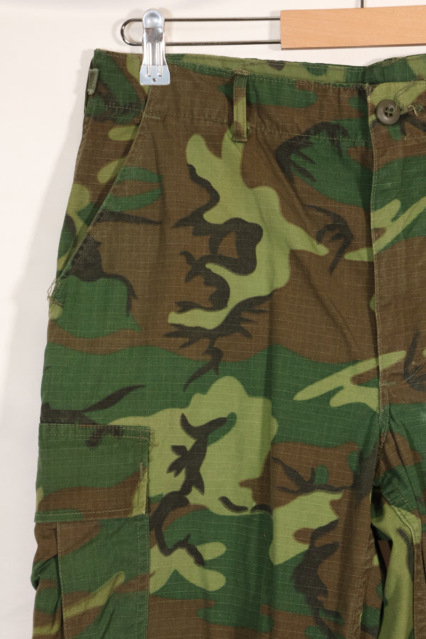 1969年契約　M-L　リップストップ生地　ERDL リーフ迷彩　パンツ　中古品