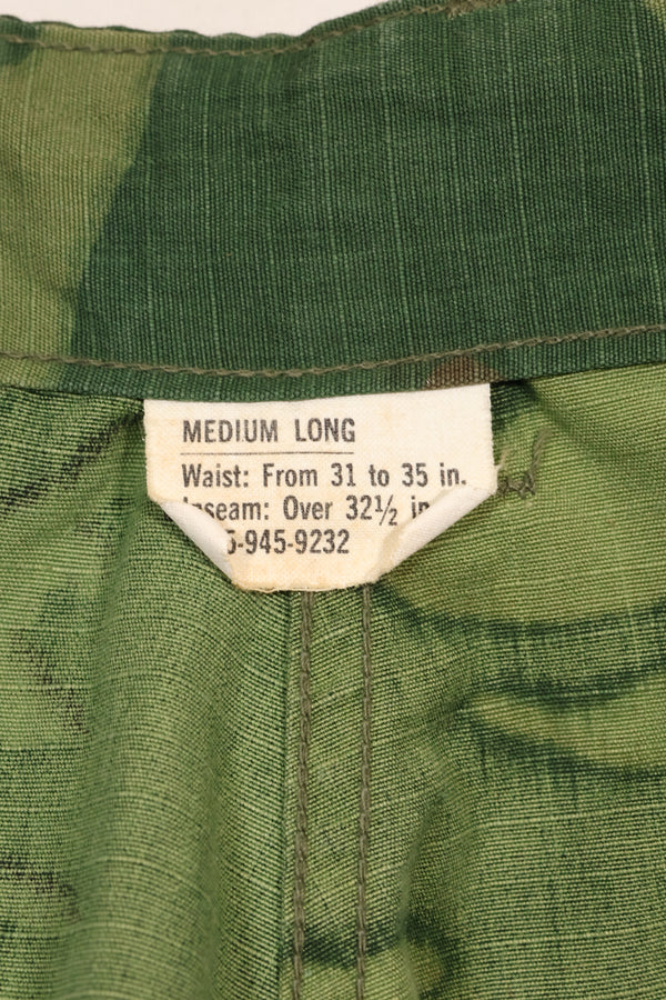 1969年契約　M-L　リップストップ生地　ERDL リーフ迷彩　パンツ　中古品