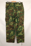 1969年契約　M-L　リップストップ生地　ERDL リーフ迷彩　パンツ　中古品