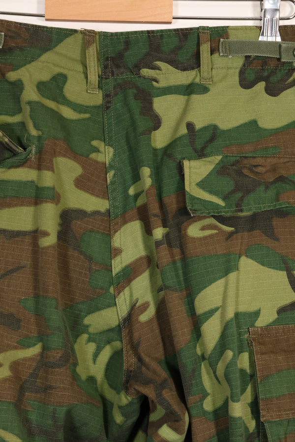 1969年契約　M-L　リップストップ生地　ERDL リーフ迷彩　パンツ　中古品