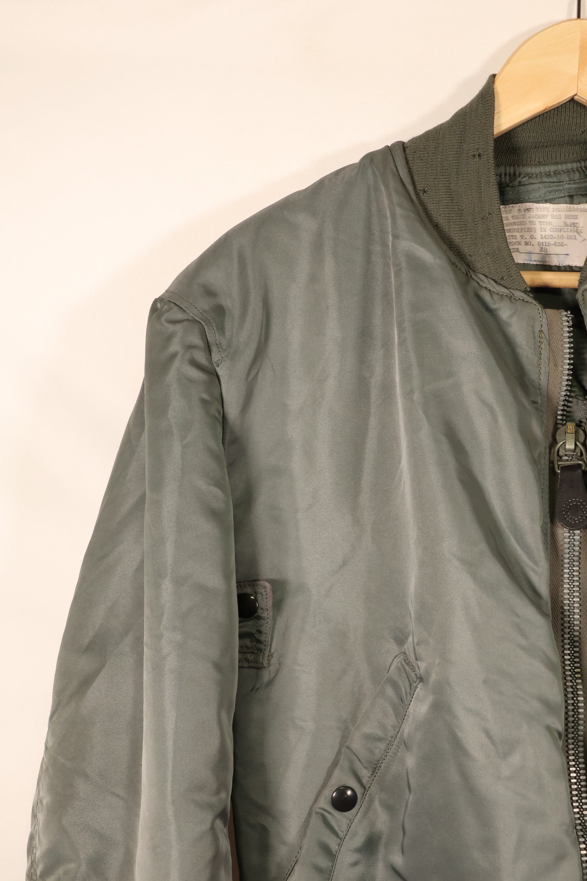 1950年代前半　サイズ 38　アメリカ空軍　USAF　B-15D　フライトジャケット　モーディファイ　中古品
