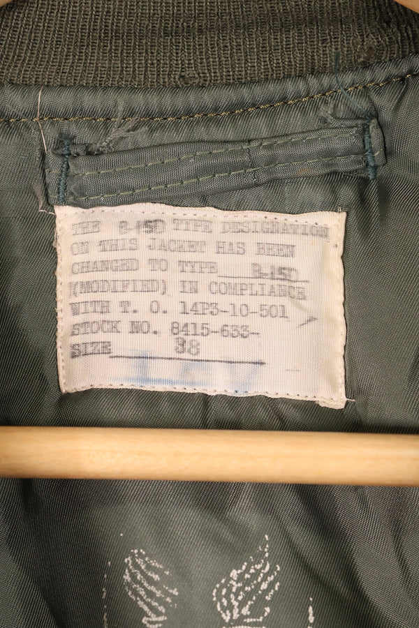 1950年代前半　サイズ 38　アメリカ空軍　USAF　B-15D　フライトジャケット　モーディファイ　中古品