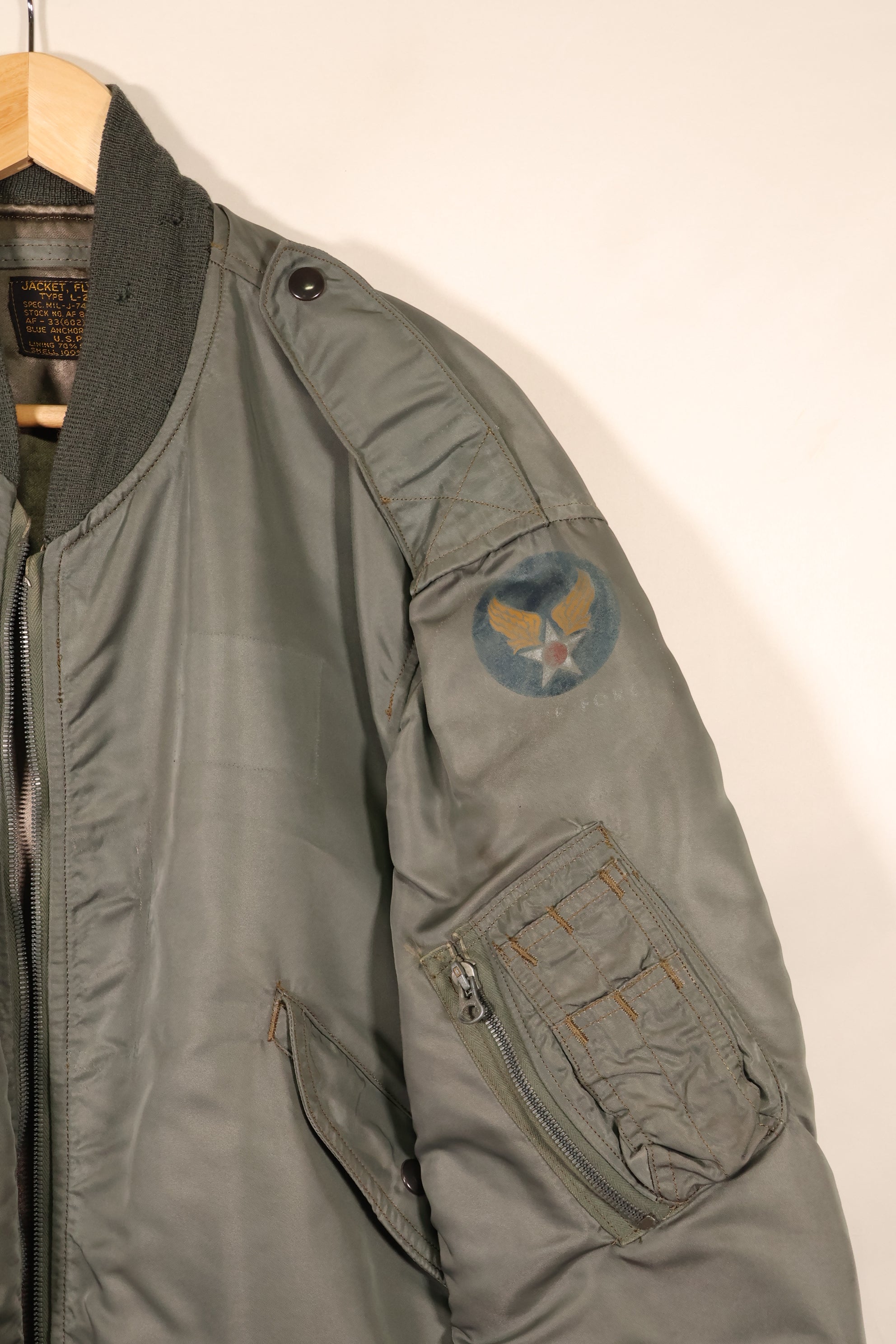 1950年代前半　EX-LARGE　アメリカ空軍　USAF　L2-B　ライトゾーン　フライトジャケット　中古品
