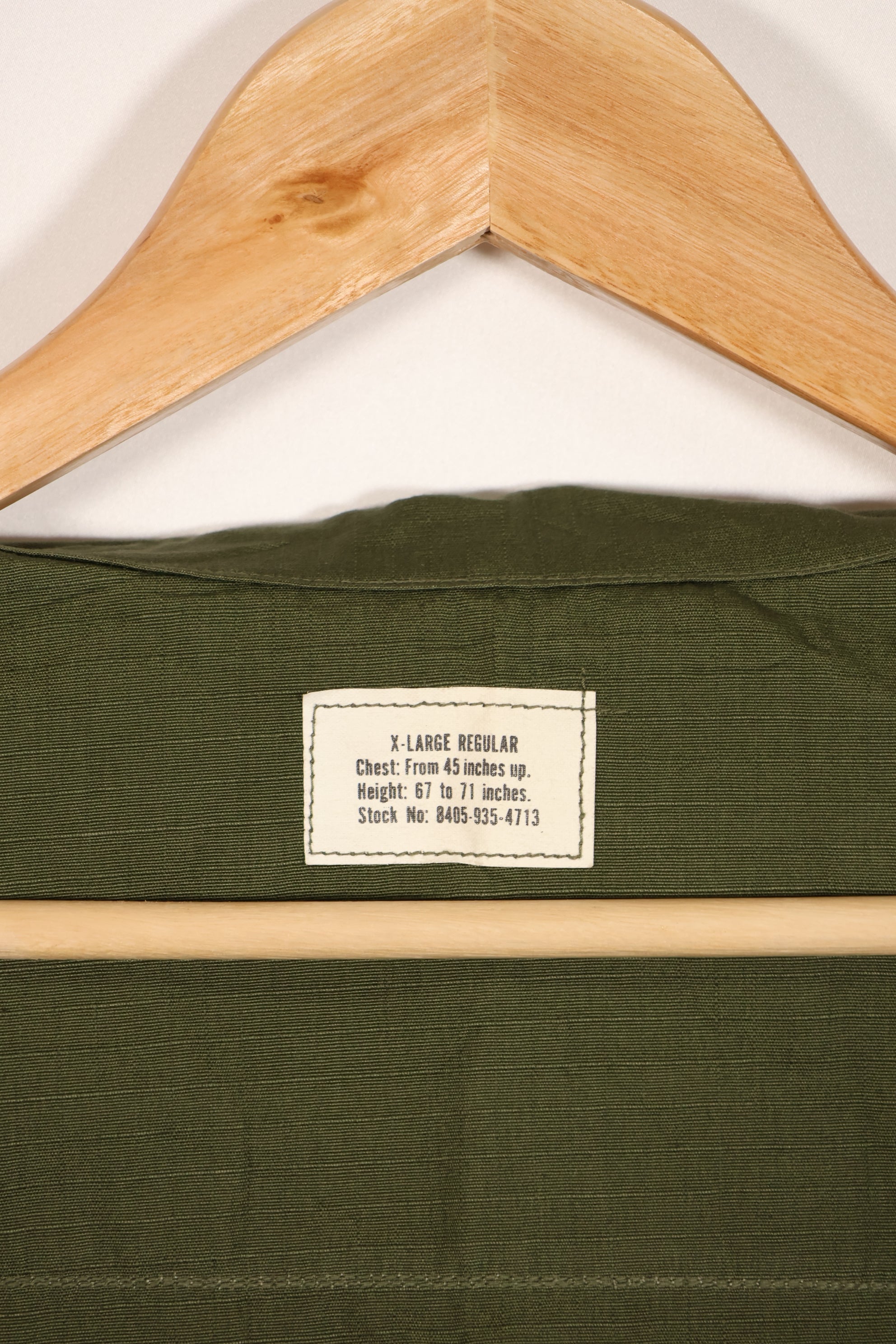 実物　デッドストック　1969年製　X-LARGE-REGULAR　4th Model ジャングルファティーグ　ジャケット