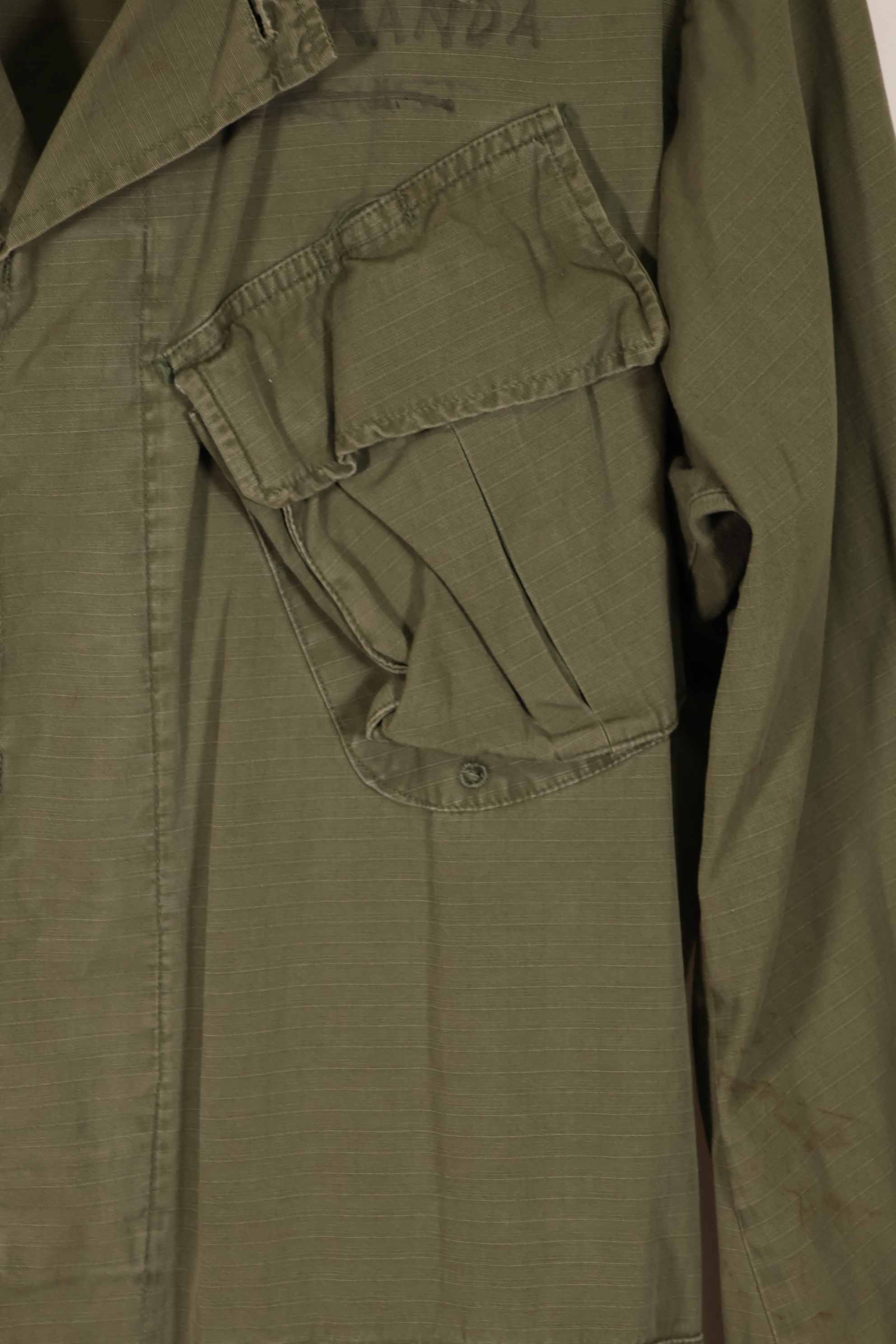 実物　1968年製　4th Model ジャングルファティーグ　ジャケット　S-R 中古品