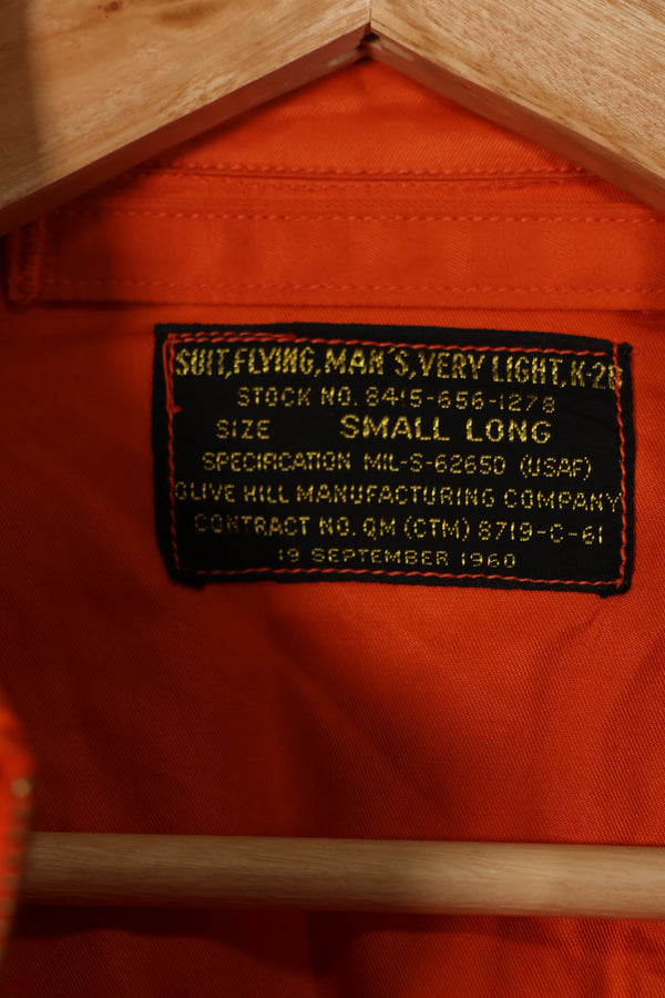 実物　1961年製　アメリカ空軍　USAF K2-B　未使用品　レスキューオレンジ色