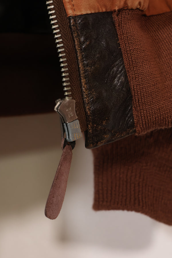 2000年代製　サイズ 44　リアルマッコイズ製　A-2 フライトジャケット　リブリペア済　中古品