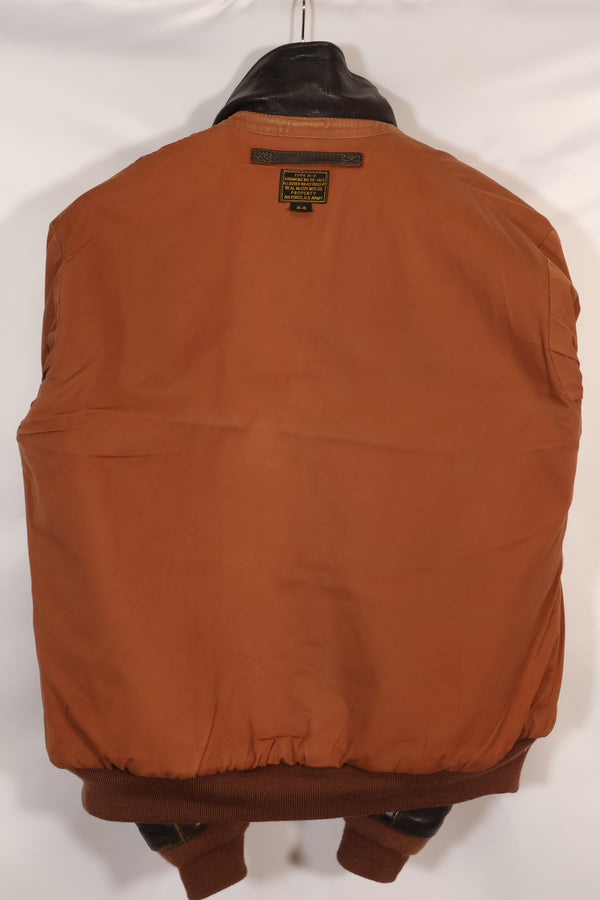 2000年代製　サイズ 44　リアルマッコイズ製　A-2 フライトジャケット　リブリペア済　中古品