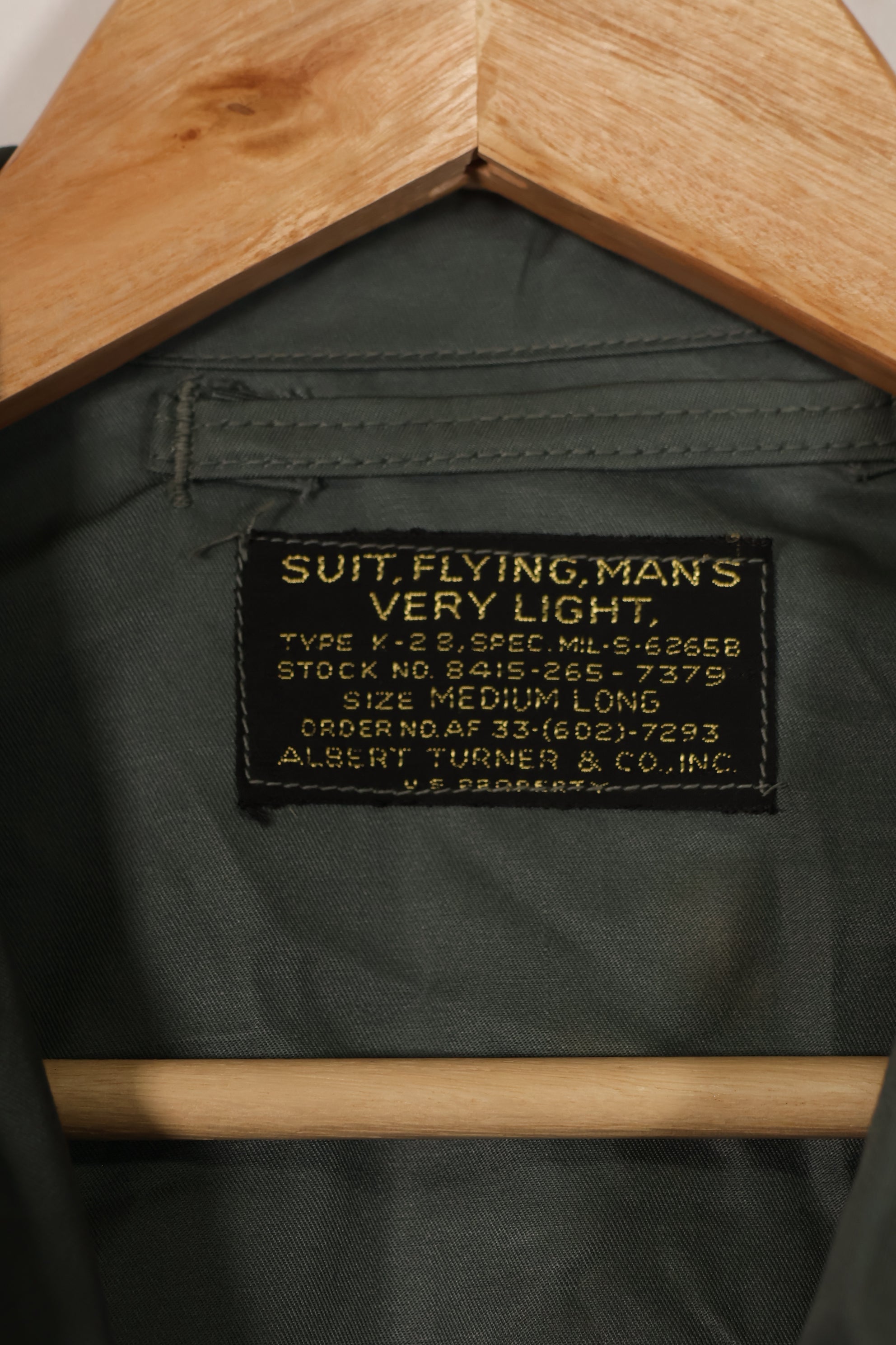 実物　1950年代　アメリカ空軍　フライトスーツ　K2-B　未使用　タグ付