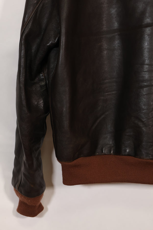 2000年代製　サイズ 44　リアルマッコイズ製　A-2 フライトジャケット　リブリペア済　中古品