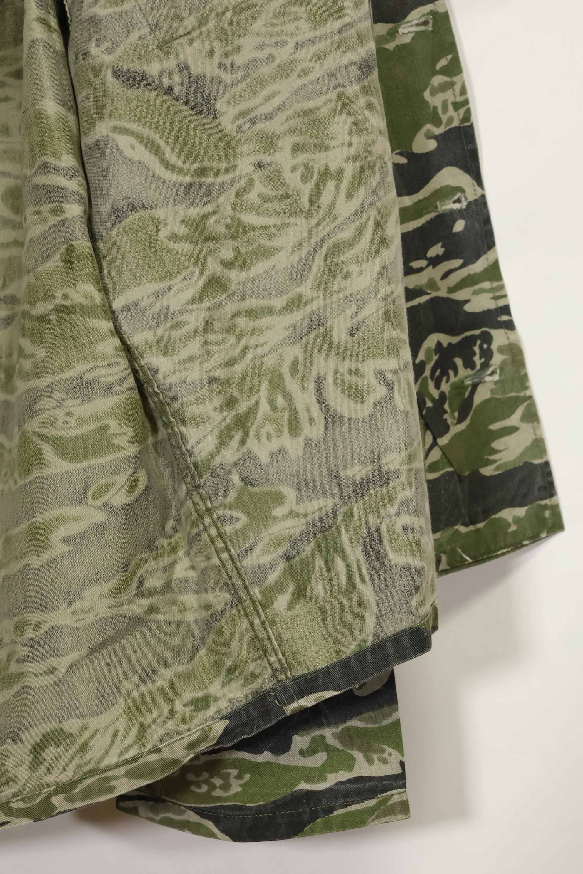 1960年代　タイガーストライプ　シャツ　CIDGパターン　特殊部隊パッチ　中古品