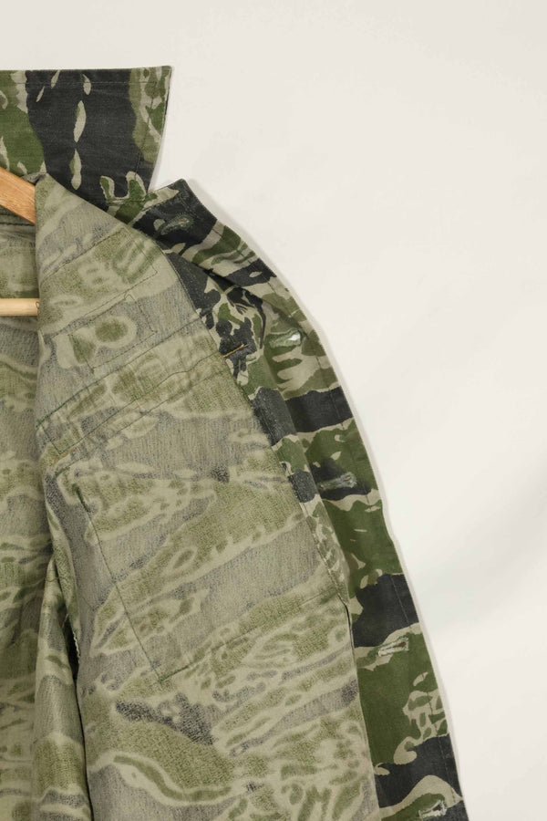 1960年代　タイガーストライプ　シャツ　CIDGパターン　特殊部隊パッチ　中古品