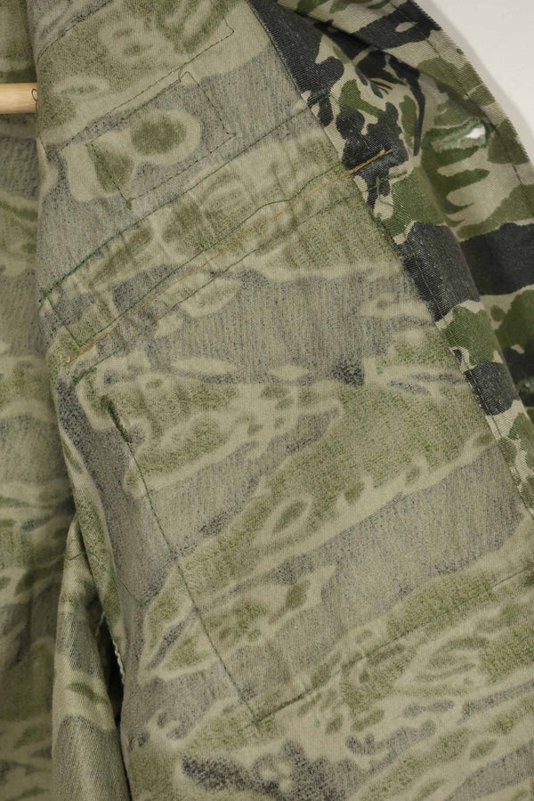 1960年代　タイガーストライプ　シャツ　CIDGパターン　特殊部隊パッチ　中古品