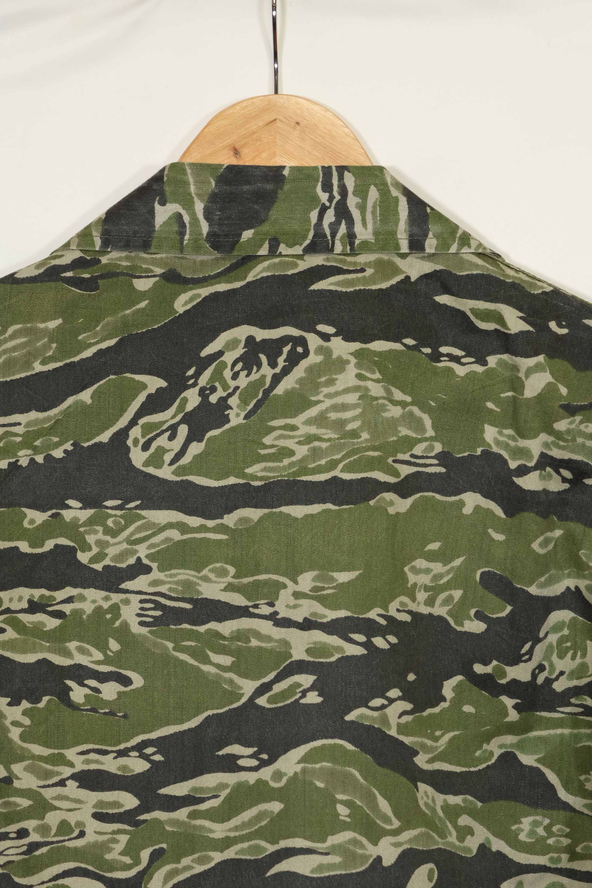 1960年代　タイガーストライプ　シャツ　CIDGパターン　特殊部隊パッチ　中古品