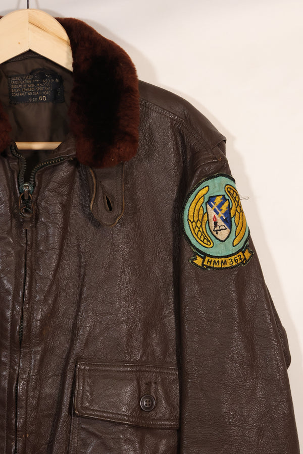 1960年代初頭ロット　サイズ 40 アメリカ海兵隊 G-1 UGLY ANGENLS フライトジャケット　中古品