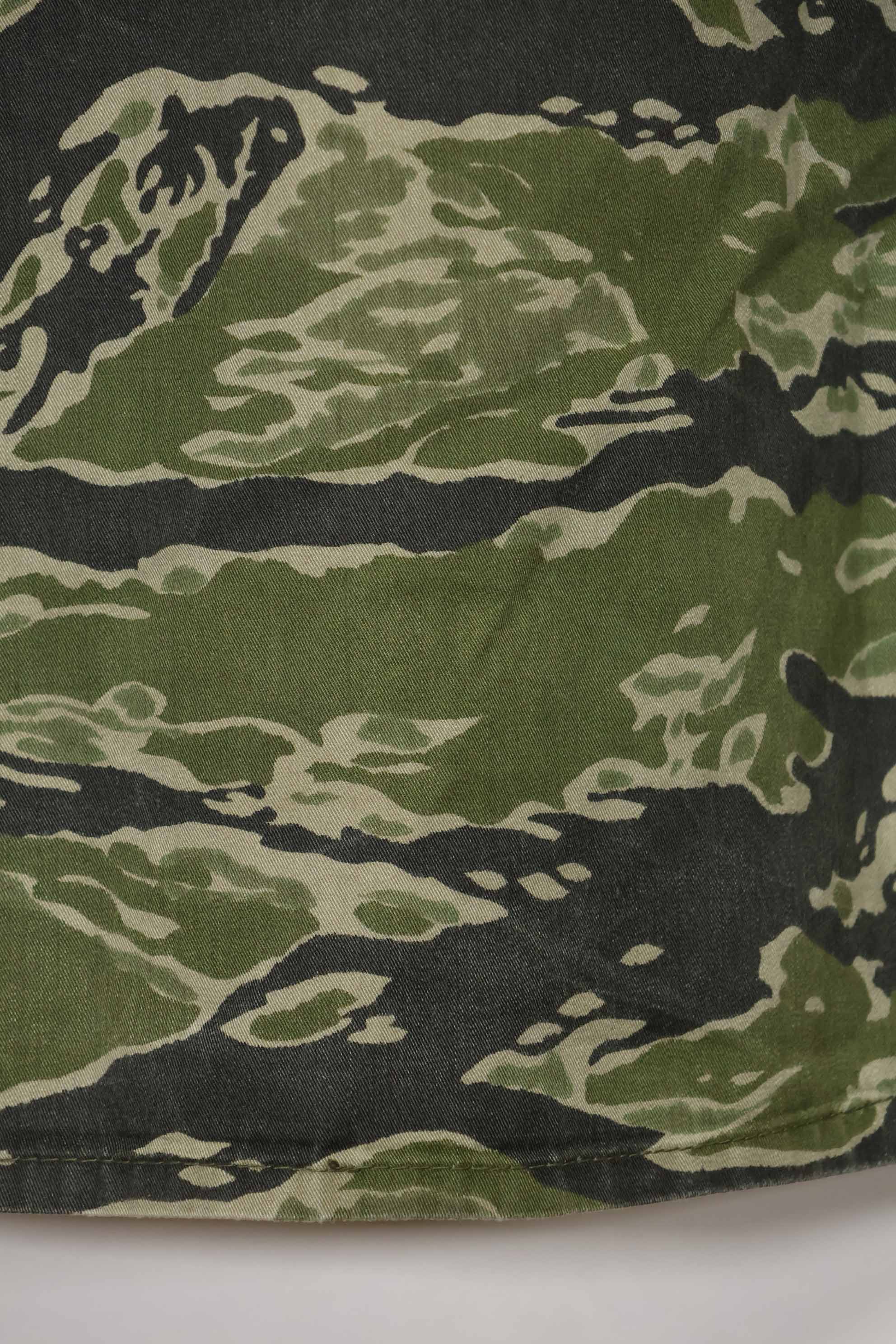 1960年代　タイガーストライプ　シャツ　CIDGパターン　特殊部隊パッチ　中古品