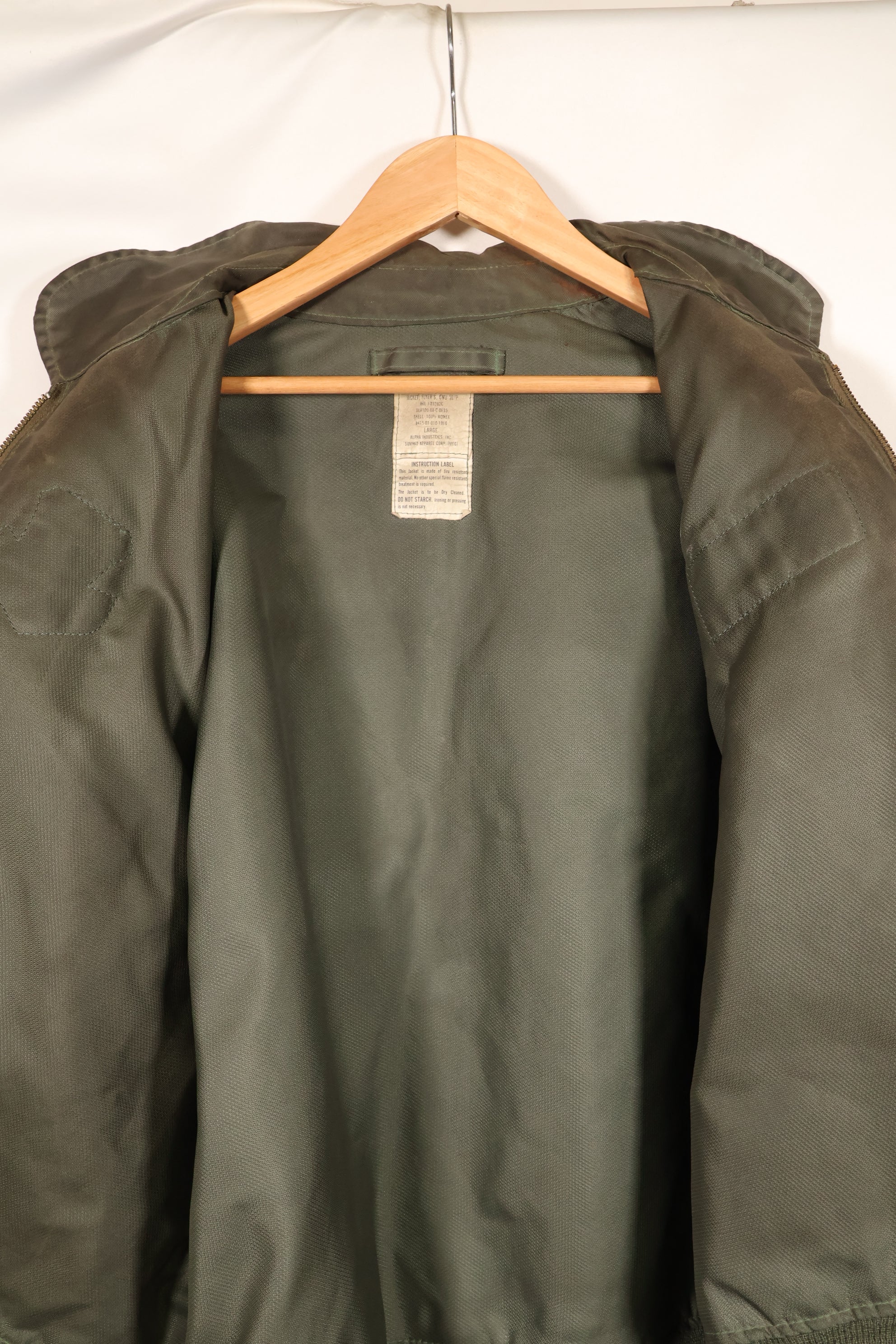 1988年美国空军CWU-36P飞行夹克，浅色，二手，合同编号：L