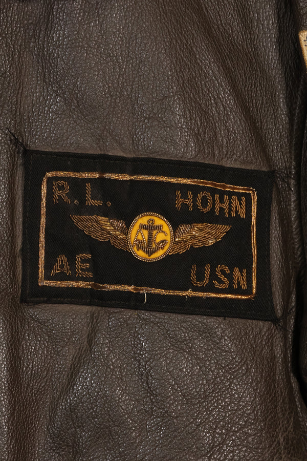 1968年契約　サイズ42 アメリカ海軍　G-1 フライトジャケット　FAIRECONRON ONE　中古品