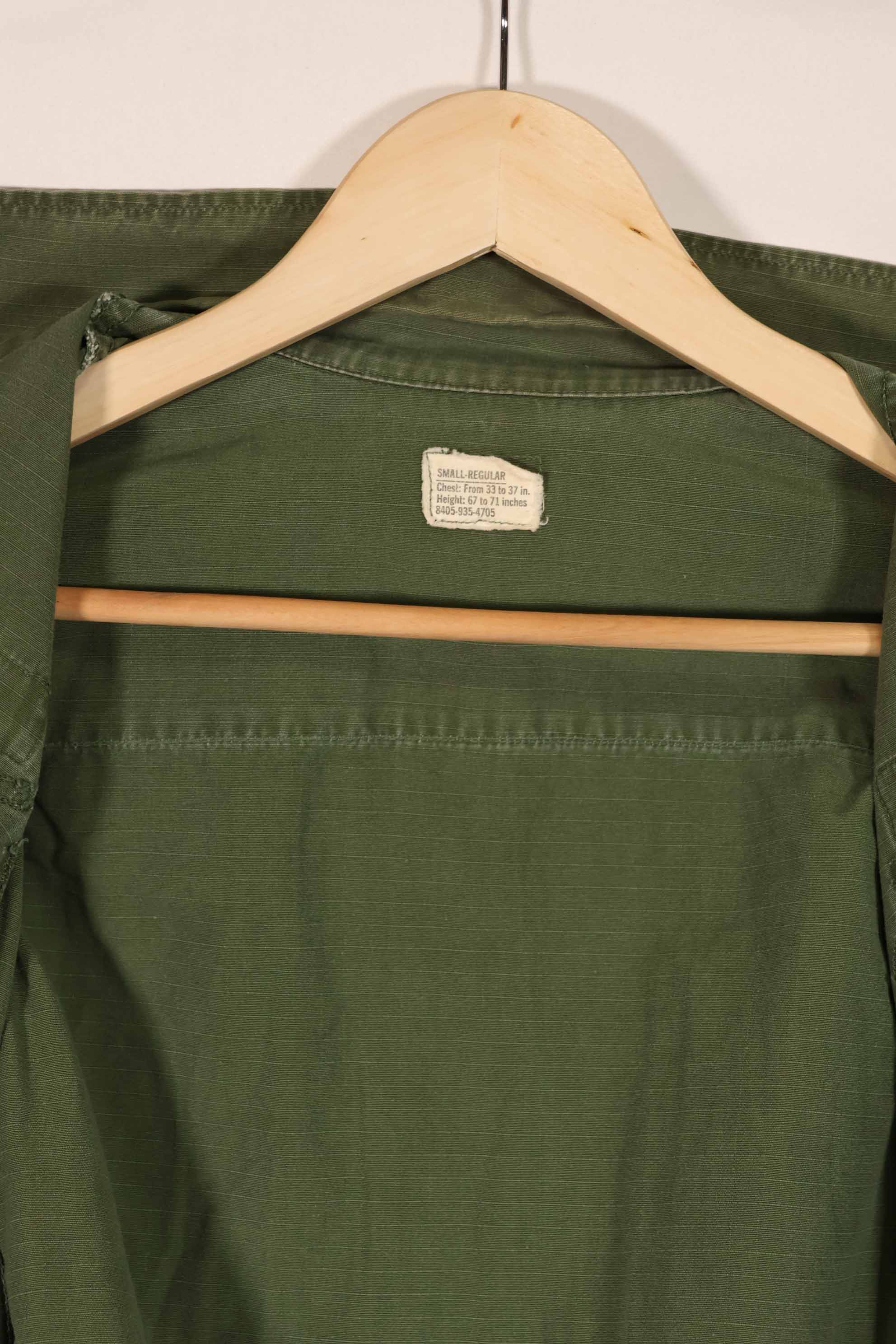 実物　1969年製　4th Model ジャングルファティーグ　ジャケット 82空挺師団　S-R 中古品