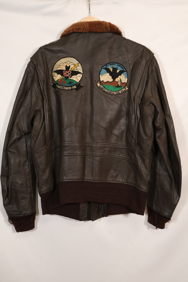 1968年契約　サイズ42 アメリカ海軍　G-1 フライトジャケット　FAIRECONRON ONE　中古品