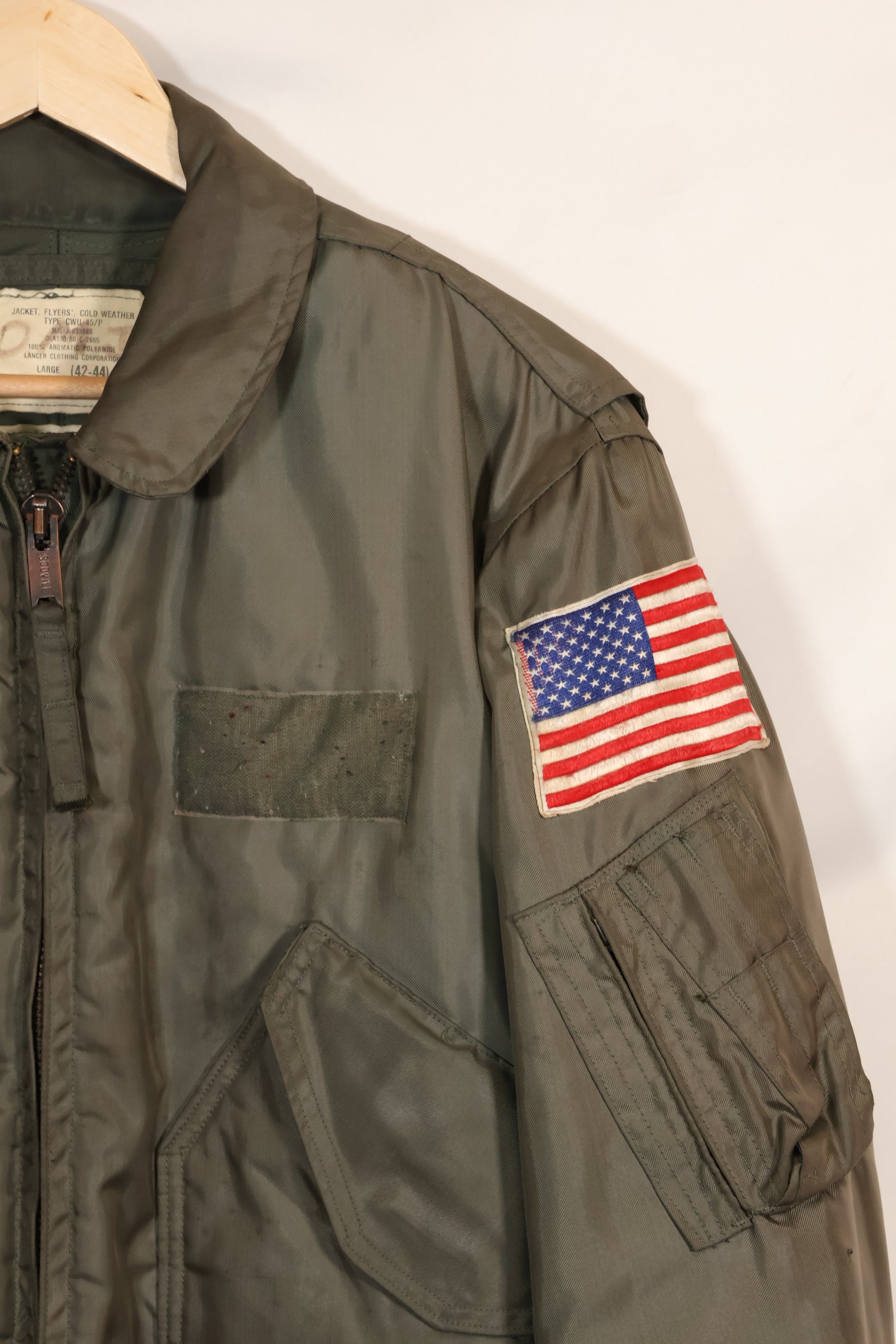 1980年契約　LARGE  USS ENTERPRISE UWC-45P フライトジャケット　個人カスタム品　中古品