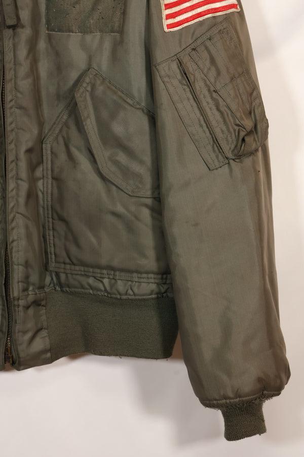 1980年契約　LARGE  USS ENTERPRISE UWC-45P フライトジャケット　個人カスタム品　中古品