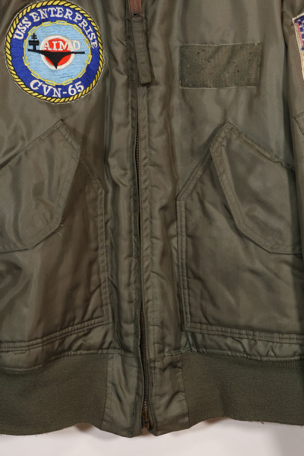 1980年契約　LARGE  USS ENTERPRISE UWC-45P フライトジャケット　個人カスタム品　中古品