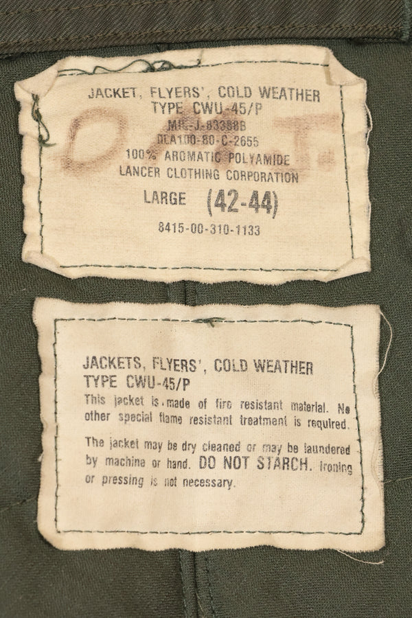 1980年契約　LARGE  USS ENTERPRISE UWC-45P フライトジャケット　個人カスタム品　中古品