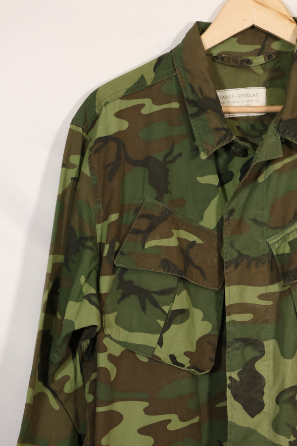 1967年頃　L-R　ノンリップストップ　初期プリント　ERDL　ファティーグジャケット　中古品