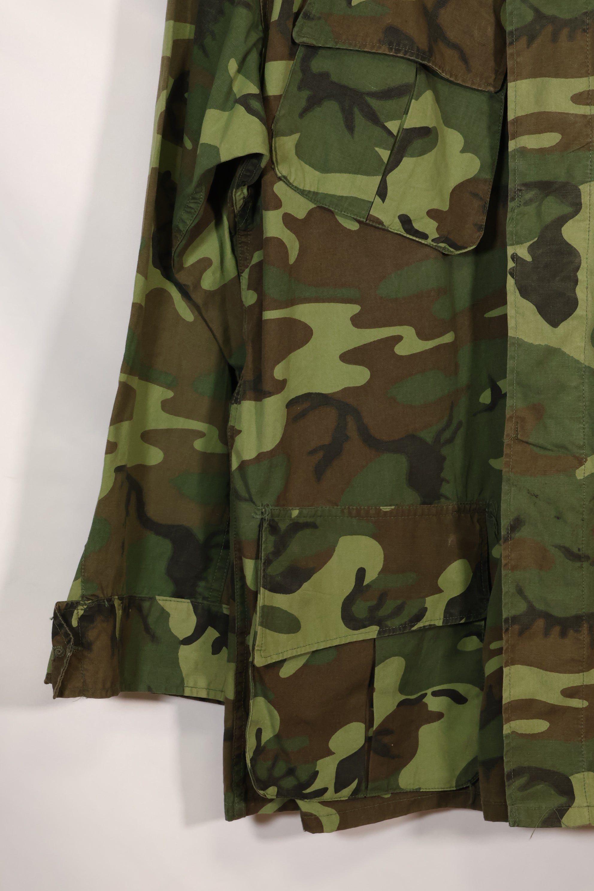 1967年頃　L-R　ノンリップストップ　初期プリント　ERDL　ファティーグジャケット　中古品