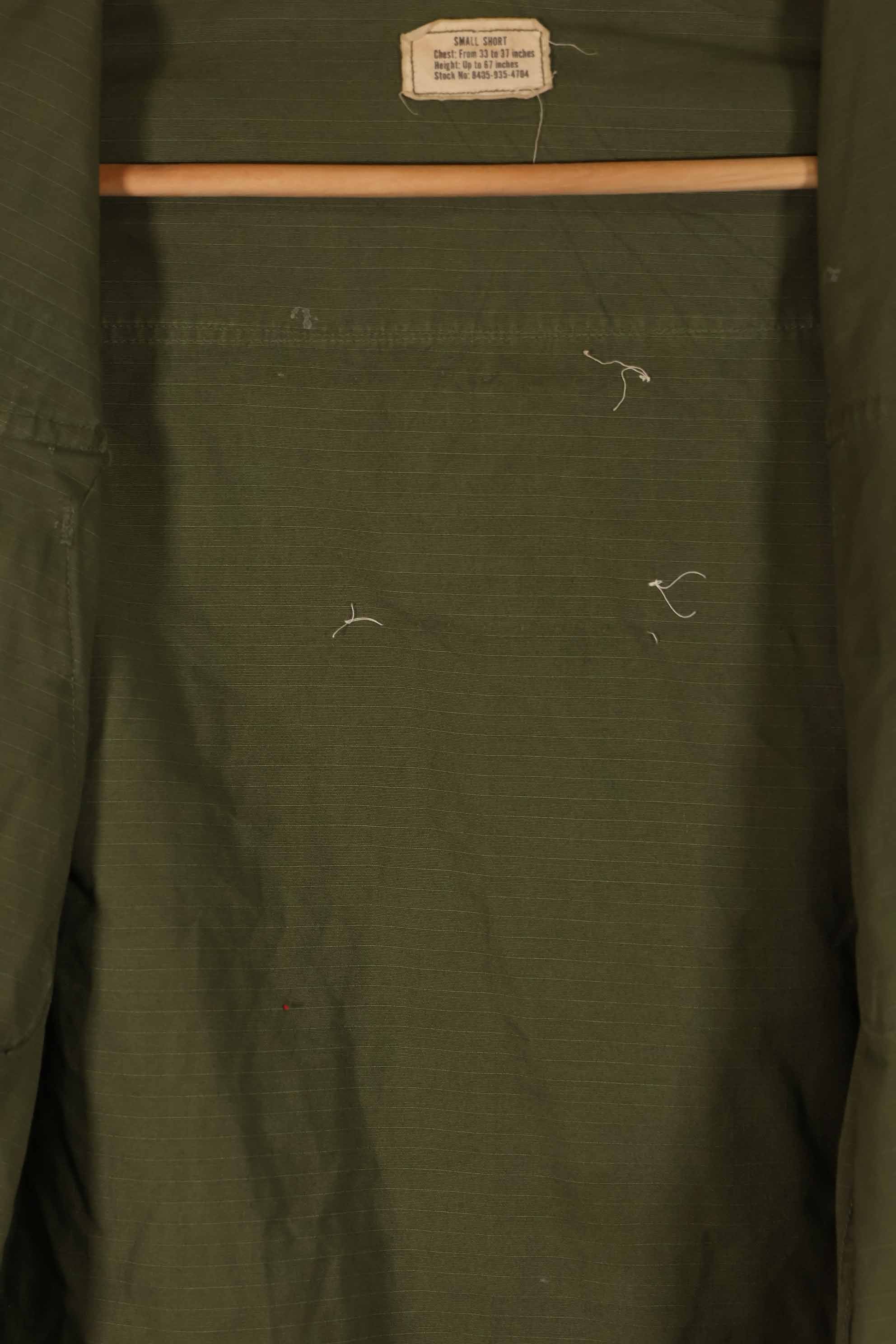 正品 1968 年第四款丛林迷彩夹克，短袖，二手