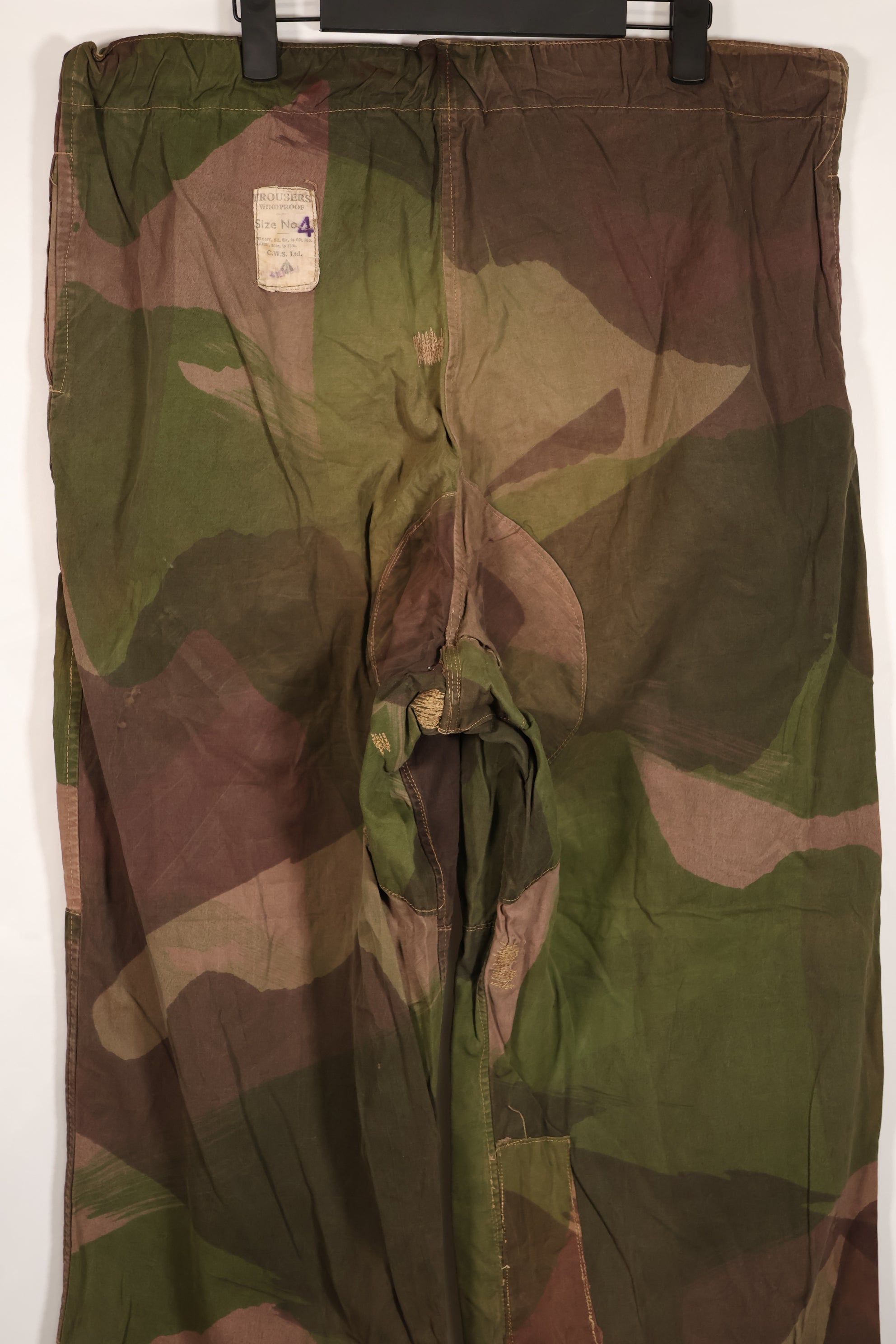 実物　イギリス軍　SAS トラウザーズ　WINDPROOF 迷彩パンツ　サイズ No.4　中古品