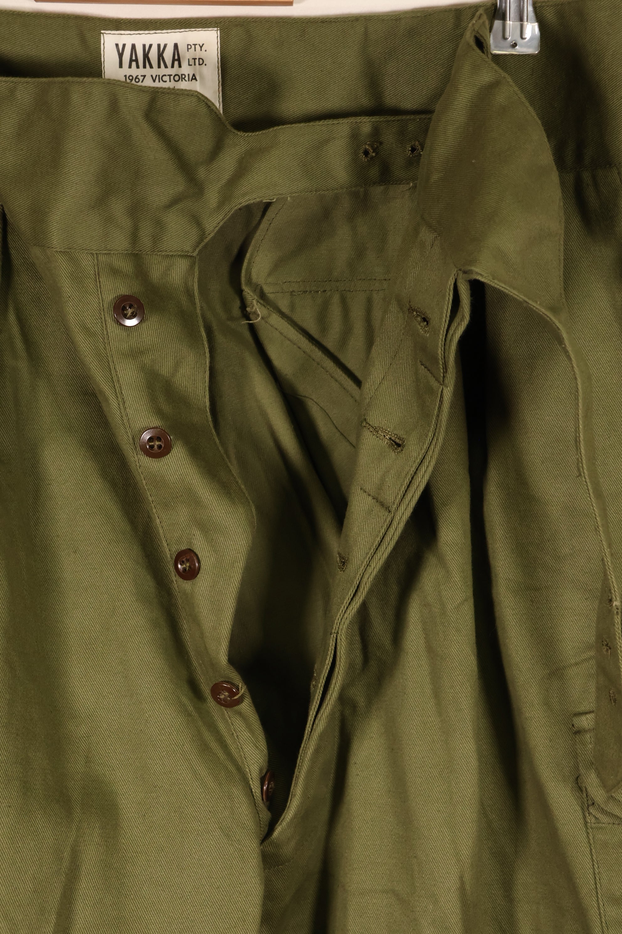 1967年契約　SIZE 14　オーストラリア軍　OD ユーティリティパンツ　ほぼ未使用品　
