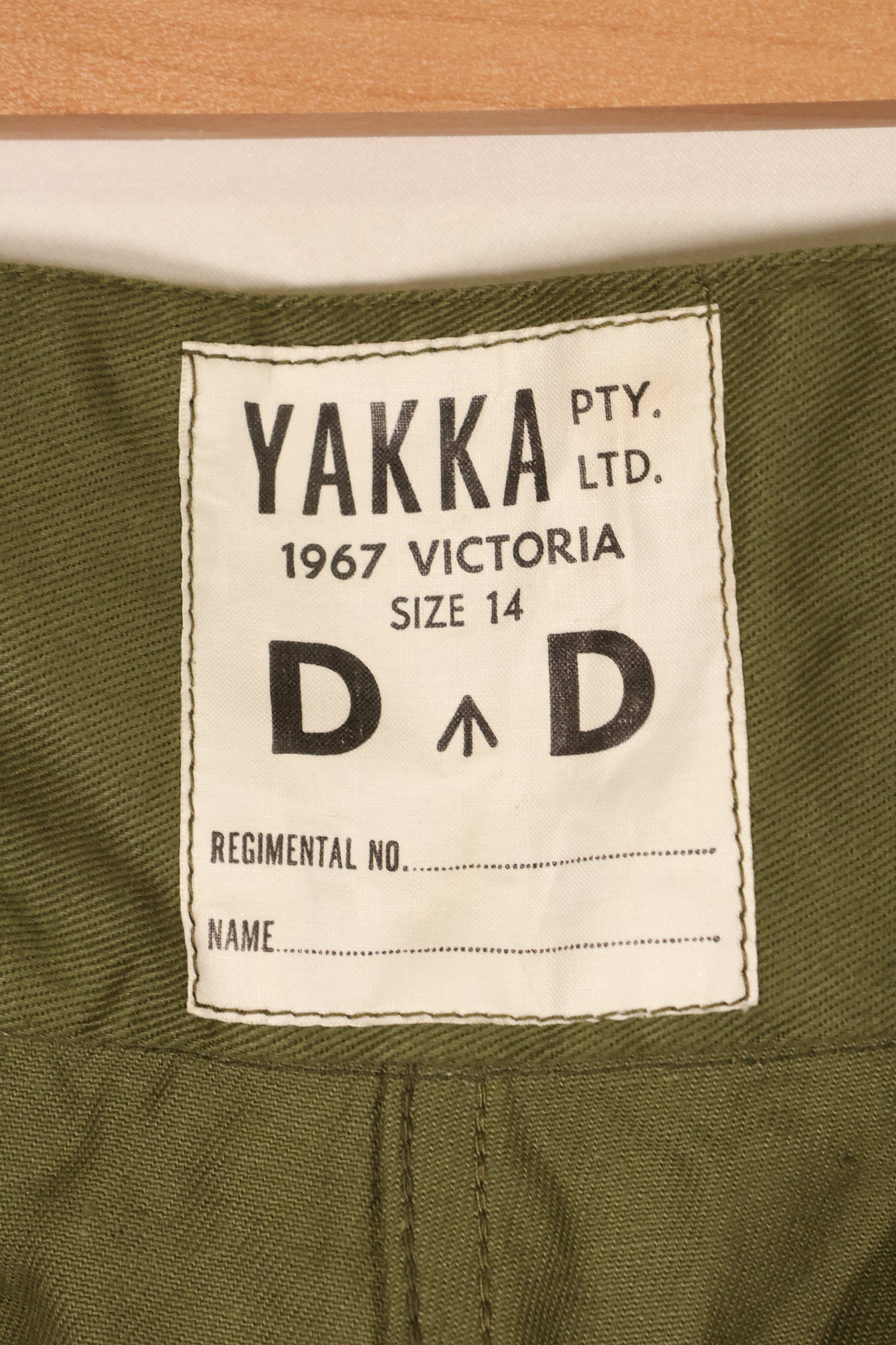 1967年契約　SIZE 14　オーストラリア軍　OD ユーティリティパンツ　ほぼ未使用品　