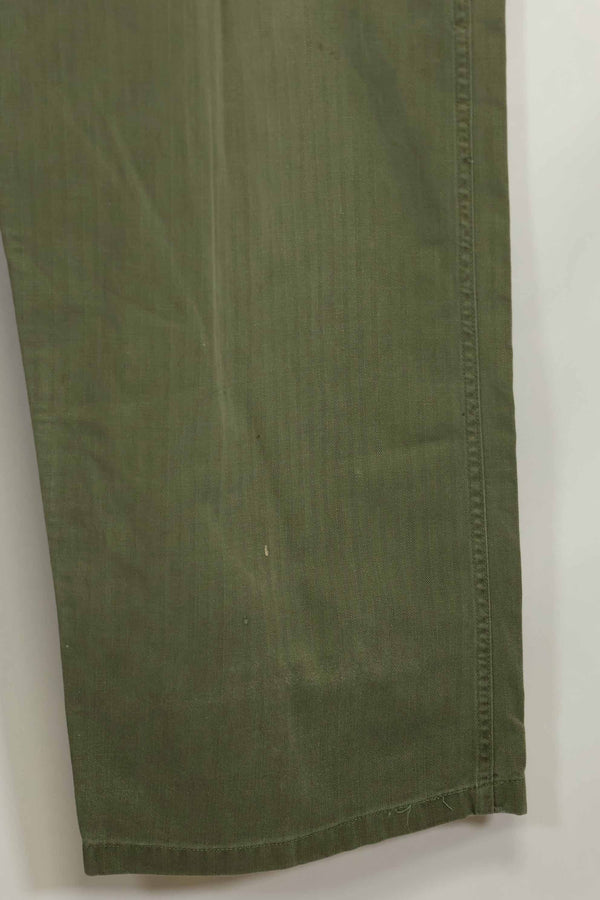 1940年代　アメリカ陸軍　HBT ユーティリティパンツ　大きめサイズ　傷あり　中古品