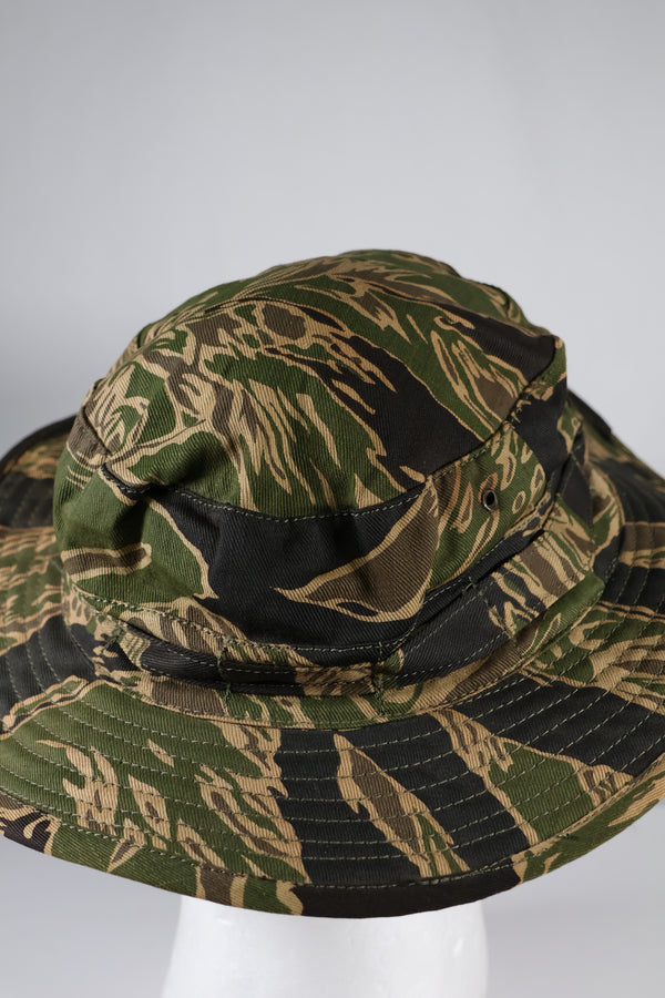 実物　沖縄タイガーパターン　タイガーストライプ　ブーニーハット　大きめサイズ　中古品