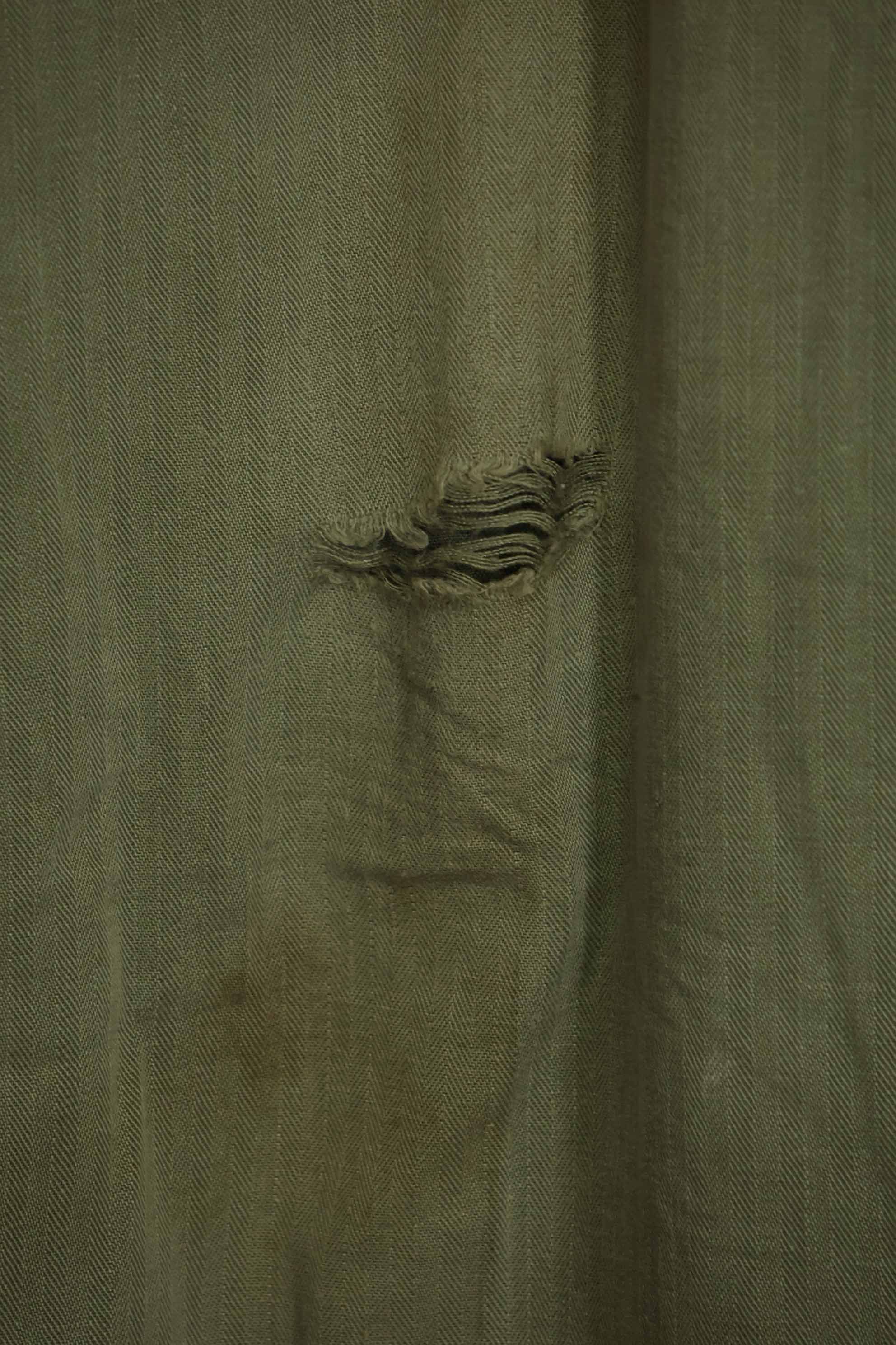 1940年代　アメリカ陸軍　HBT ユーティリティパンツ　大きめサイズ　傷あり　中古品