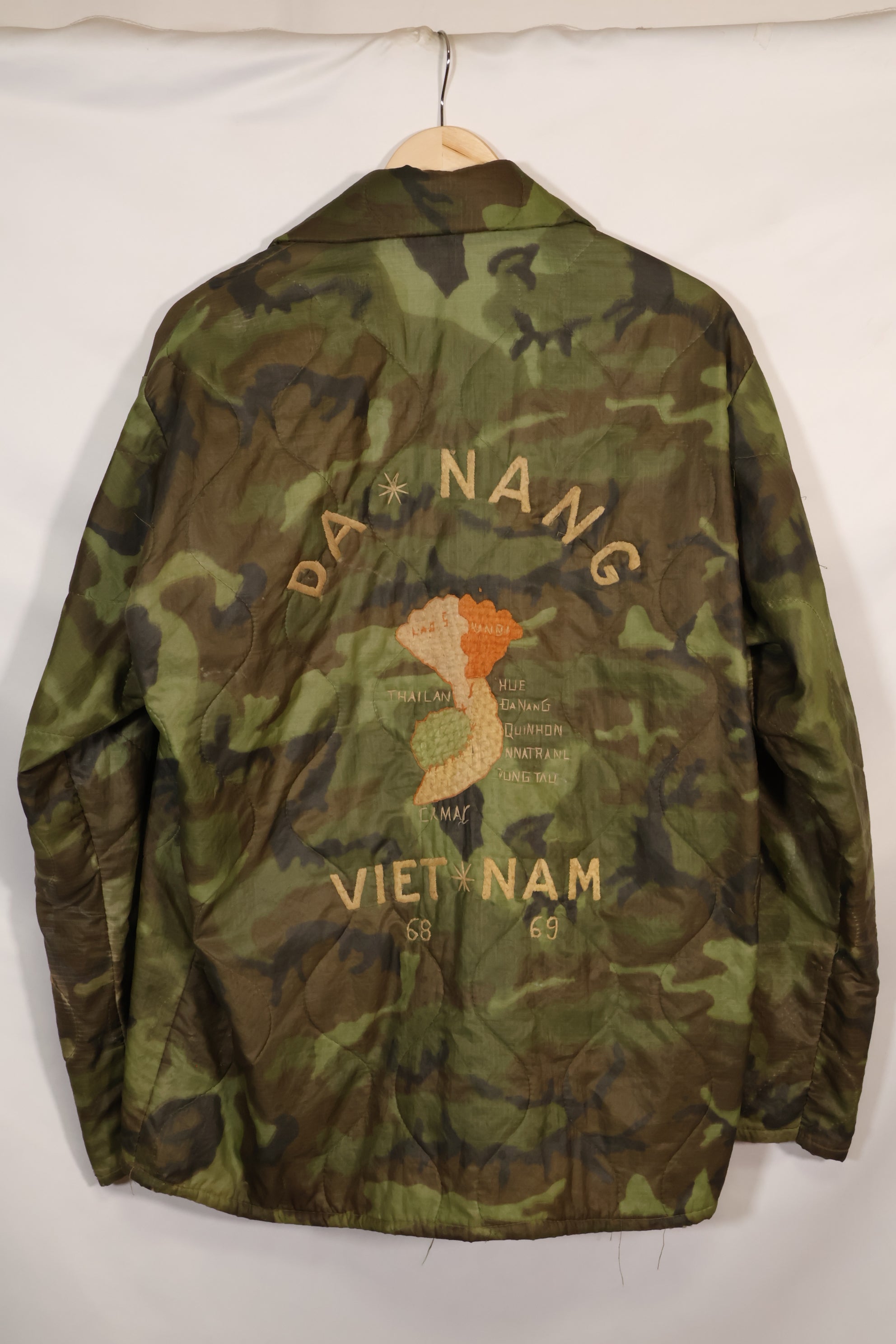 1968〜69年　大きめサイズ　ベトナム戦争　ツアージャケット　ベトジャン　DA NANG　中古品