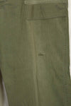 1940年代　アメリカ陸軍　HBT ユーティリティパンツ　大きめサイズ　傷あり　中古品