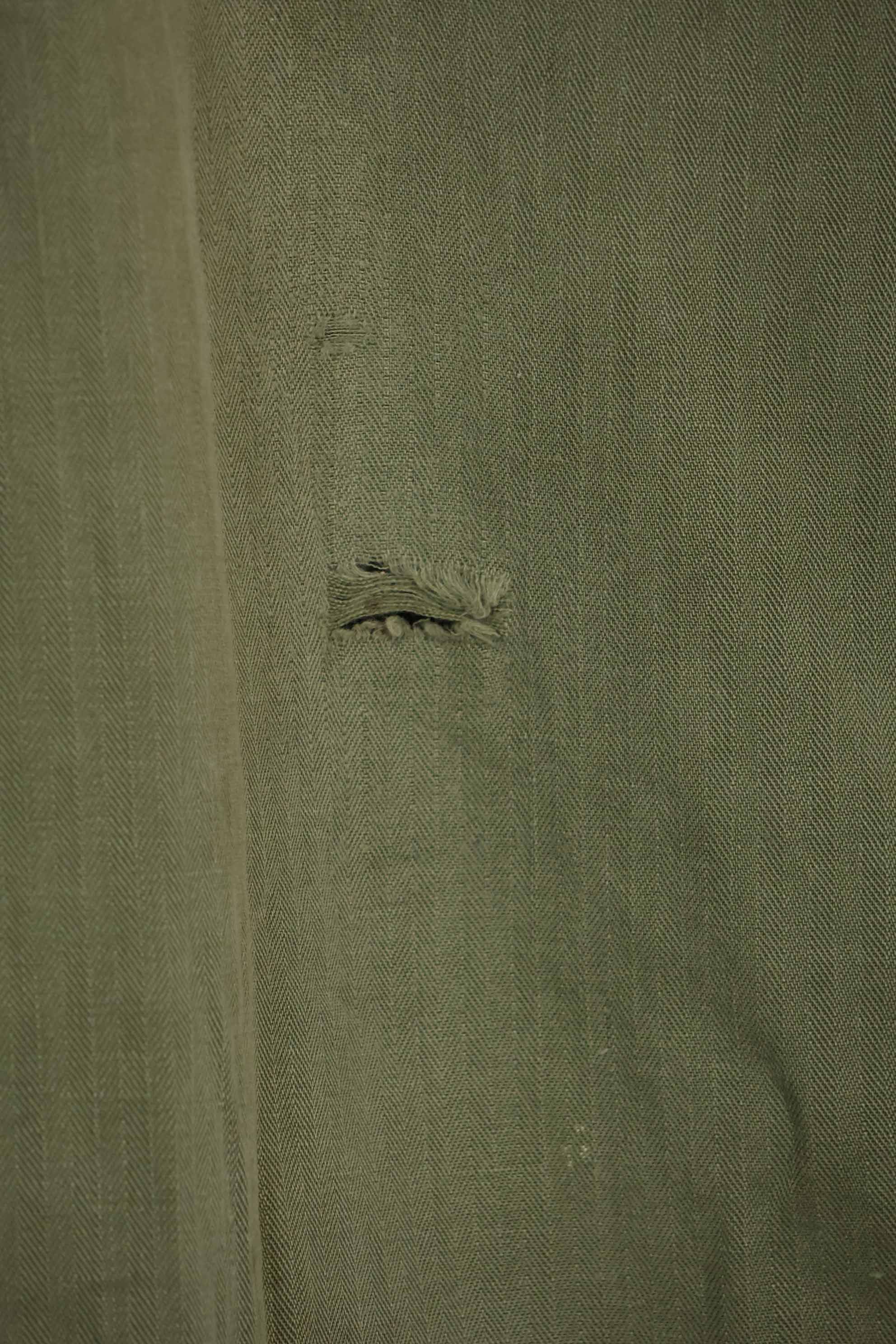 1940年代　アメリカ陸軍　HBT ユーティリティパンツ　大きめサイズ　傷あり　中古品